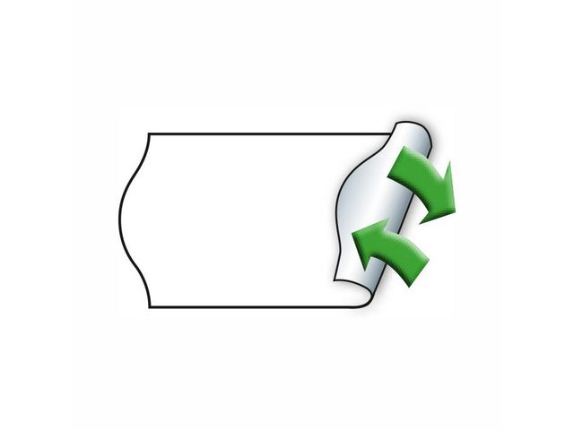 Etikett METO avtagbar 26x16 vit 12000/fp