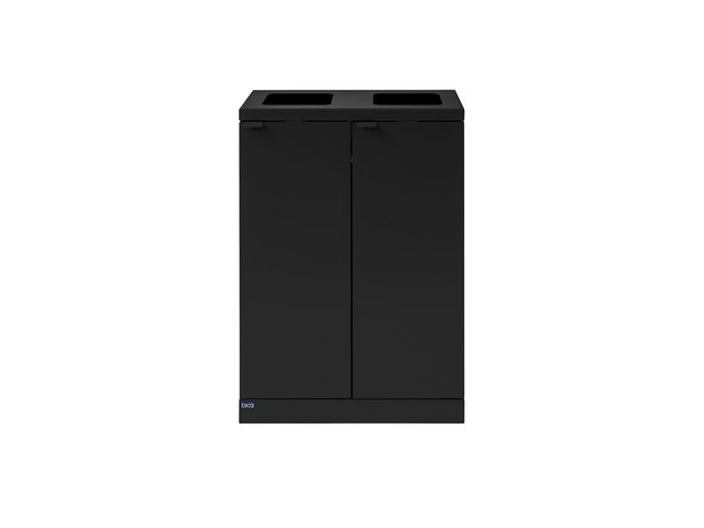 Avfallshantering BICA 2x65L öppen svart