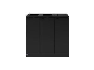 Avfallshantering BICA 3x65L kombo svart