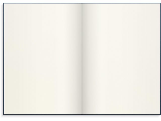 Ant.bok BURDE A4 textil olinj mörkblå