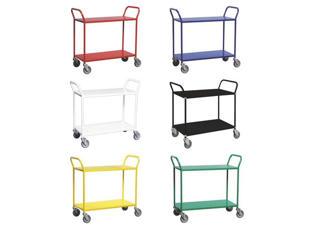 Bordsvagn 2 hyllplan svart