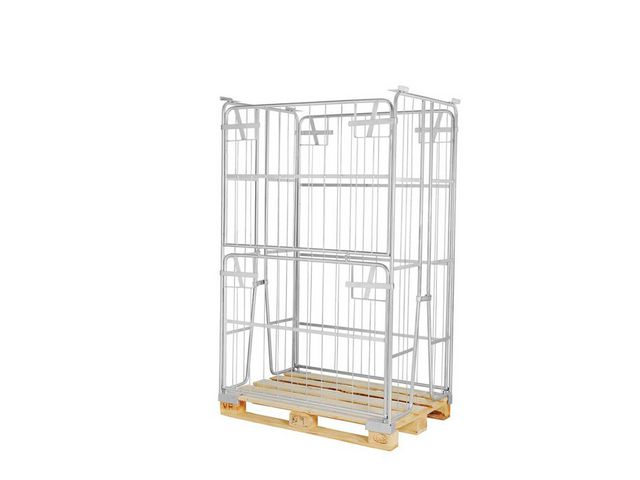 Pallcontainer med grind 1200x800x1800mm