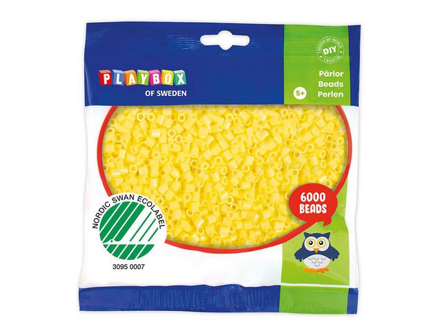 Rörpärlor pastell gul 6000/fp