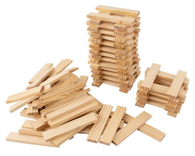 Byggklossar trä 12x2,5x0,8 cm 200st