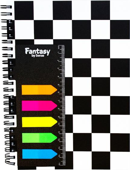 Spiralblock A5 Rutor med notisar