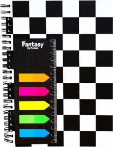 Spiralblock A5 Rutor med notisar