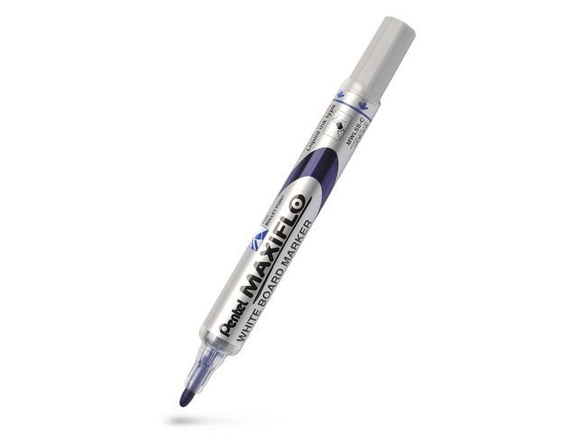 Whiteboardpenna PENTEL Maxiflo rund blå