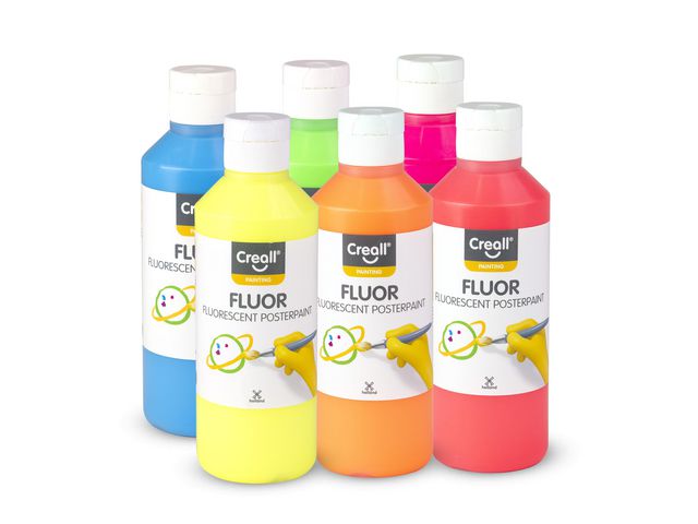 Fluorescerande färg CREALL 6x250ml