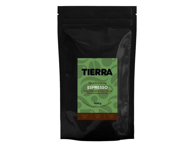 Kaffe TIERRA Espresso Hela Bönor 1kg