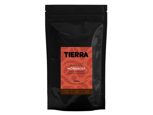Kaffe TIERRA Mörkrost Malet 1kg