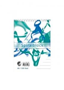Spiralblock A6 100 blad linjerat