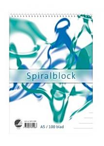 Spiralblock A5 100 blad linjerat
