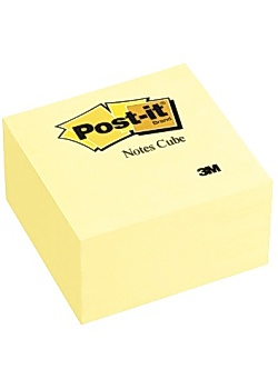 Post-it® Notes Kub 2028 76x76 mm gul (block om 450 blad)