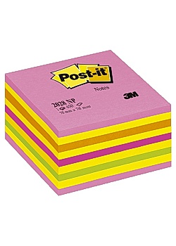Post-it® Notes Kub 76x76 intensive rosa (block om 450 blad)