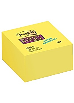 Post-it® Notes SuperSticky kub76x76mm gul (block om 350 blad)