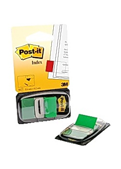 Post-it® Index 25x43mm grön (fp om 50 st)