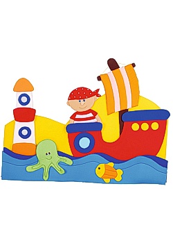 Väggdekoration skepp