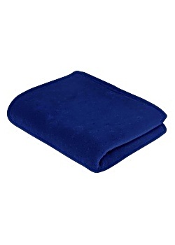 Vilset kudde och filt blå (fp om 2 st)