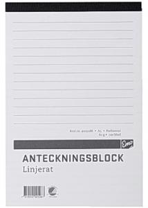Anteckningsblock A5 100 blad linj perf