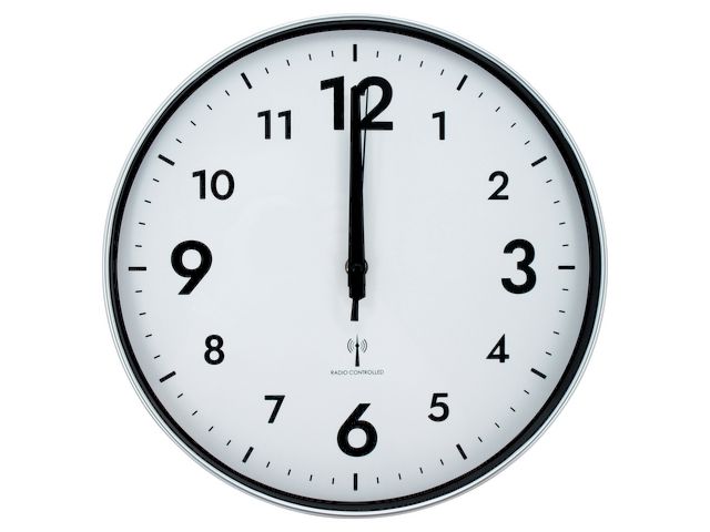 Väggur UNILUX radiokontroll. Ø30 silver
