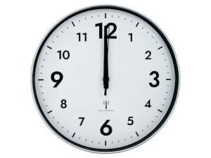 Väggur UNILUX radiokontroll. Ø30 silver