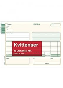 Esselte Blankett kvittens A5L 50 blad