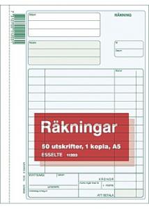 Esselte Blankett räkning med kopia A5 50 blad