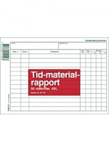 Esselte Blankett tid- och materialrapport A5L