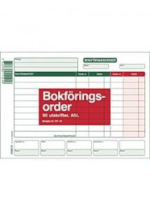 Esselte Blankett bokföringsorder A5L 50 blad