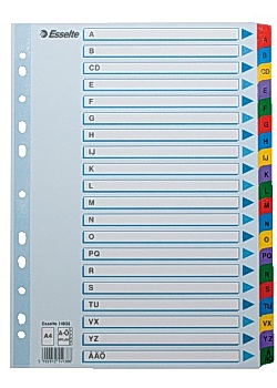 Esselte Register Mylar A4 A-Ö multifärgat