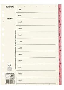 Esselte Pappregister Servo A4 Jan-Dec rosa