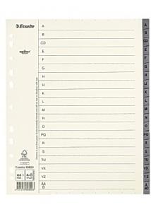 Esselte Pappregister System Servo A4+ A-Ö grå