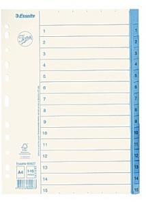 Jopa Pappersregister A4 1-15 vit/blå