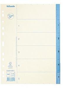 Jopa Pappersregister A4 1-5 vit/blå
