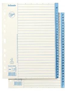 Jopa Pappersregister A4 1-52 vit/blå