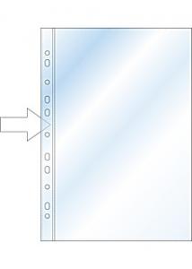 Plastficka A4 0,06mm öppen ryggsida