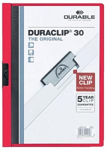 Durable Klämmapp Duraclip 2200 A4 3mm röd