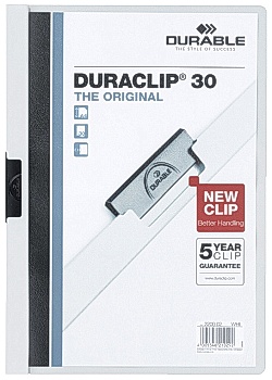 Durable Klämmapp Duraclip 2200 A4 3mm vit