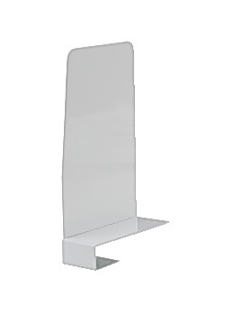 Bokstöd med hyllklämma till höger vit