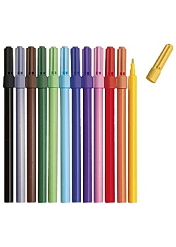 Fiberpenna 12 färger