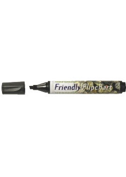 Friendly Blädderblockspenna skuren svart