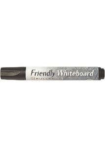 Friendly Whiteboardpenna rund svart (fp om 10 st)