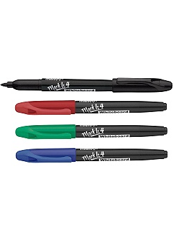 Marvy Whiteboardpenna Markit rund (fp om 4 set)