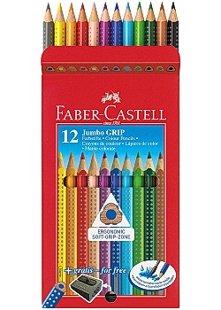 Faber-Castell Färgpenna Jumbo Grip 12 färger (fp om 12 st)