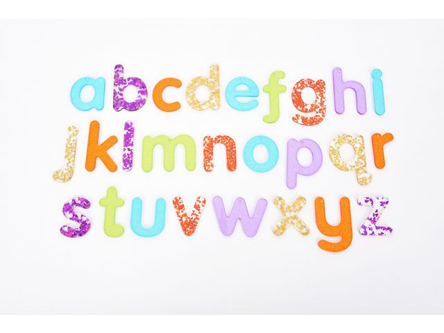 Sensosriska bokstäver glitter 26/fp