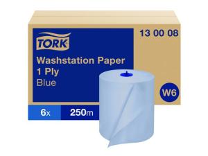 Torkrulle TORK Basic W6 1-lag 250m blå
