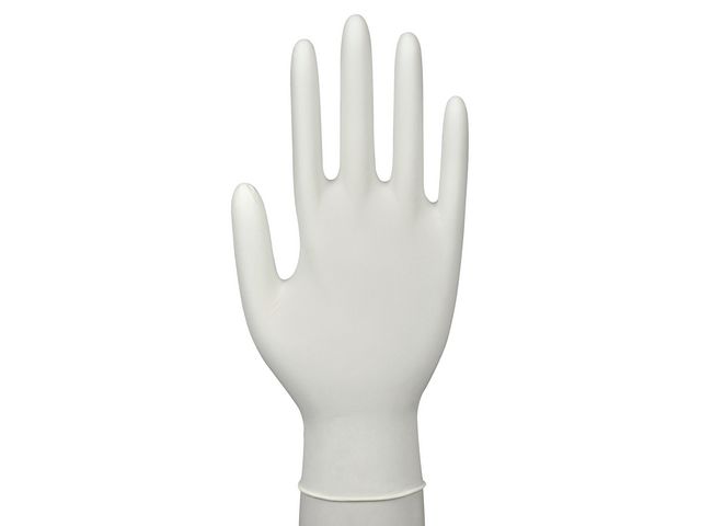 Nitrilhandske acc./pfri vit S 150/fp