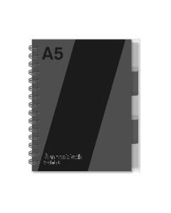 Ant.block A5 70g 120 blad med 5 avdelar