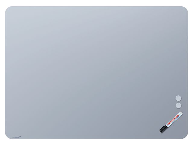 Glastavla LEGAMASTER r.hörn 90x120cm blå