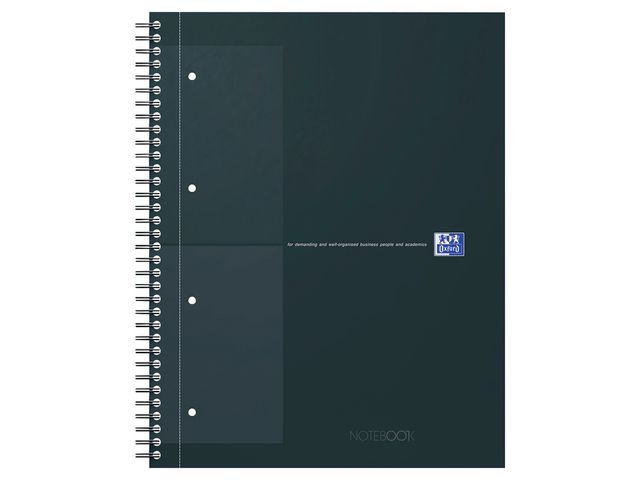 Kollegieblock Oxford Int.A4+ rut. svart